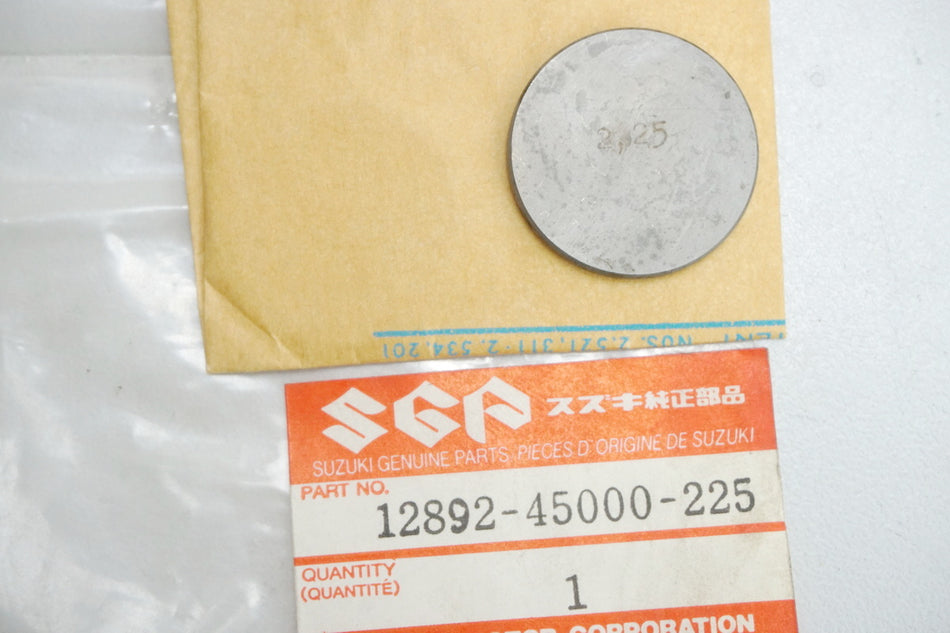 Suzuki Shim Valve Adjuster Plates original 12892-45000-225 GS - NEW