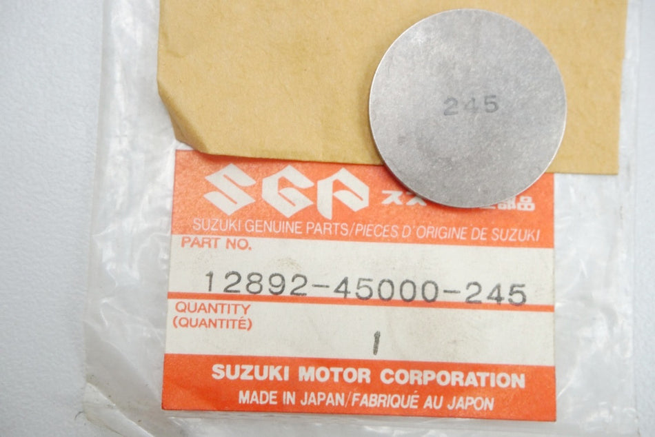 Suzuki Shim Valve Adjuster Plate original 12892-45000-245 GS - NEW