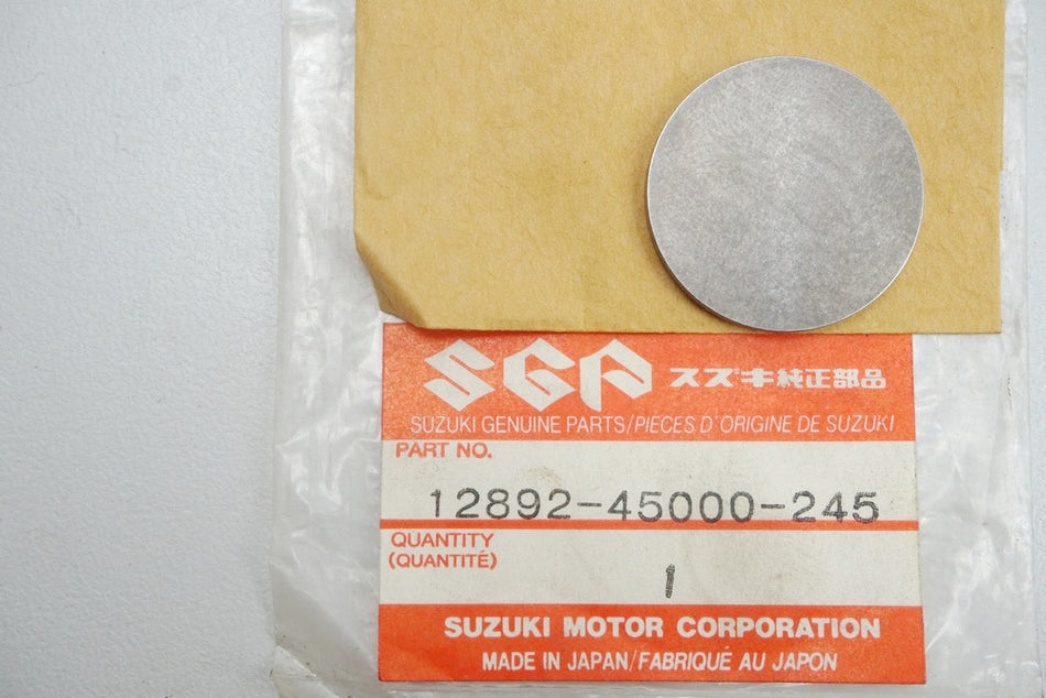 Suzuki Shim Valve Adjuster Plate original 12892-45000-245 GS - NEW