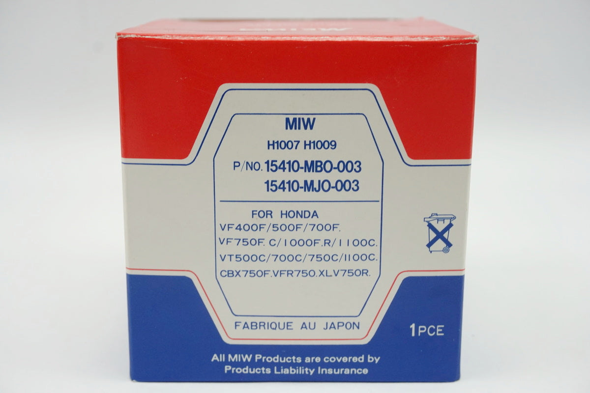 MIW H1007 H1009 Filtro de aceite Oil Filter 15410-MBO-003 15410-MJO-003 Honda - NUEVO
