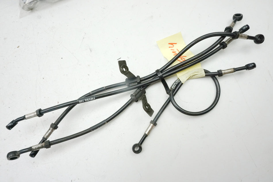 Suzuki GSX 1400 WVBN latiguillos de freno delanteros y traseros Melvin de malla de acero