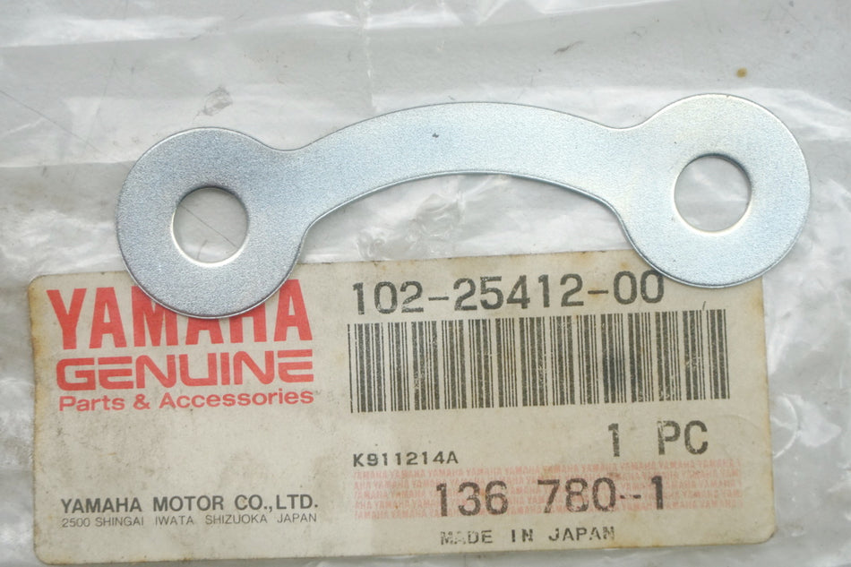 Yamaha Distanz Scheibe Sicherungsblech Kettenrad Felge hi 102-25412-00 RD PW NEU