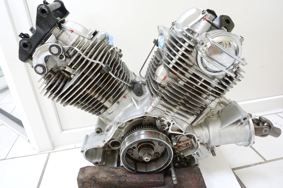 YAMAHA XV 750 4PW VIRAGO Motor Engine Kurbelwelle Zylinderkopf 26899 km