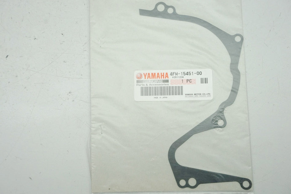 Yamaha Junta de cárter de motor, tapa izquierda, original 4FM-15451-00 - NUEVO