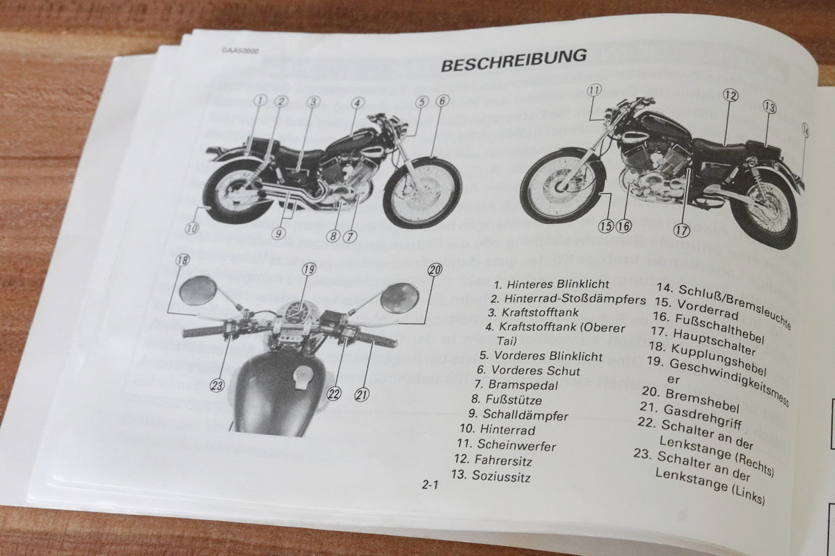 MANUAL DE INSTRUCCIONES YAMAHA XV 535 S / XV 500 S 3BT (3BT-28199-G0)