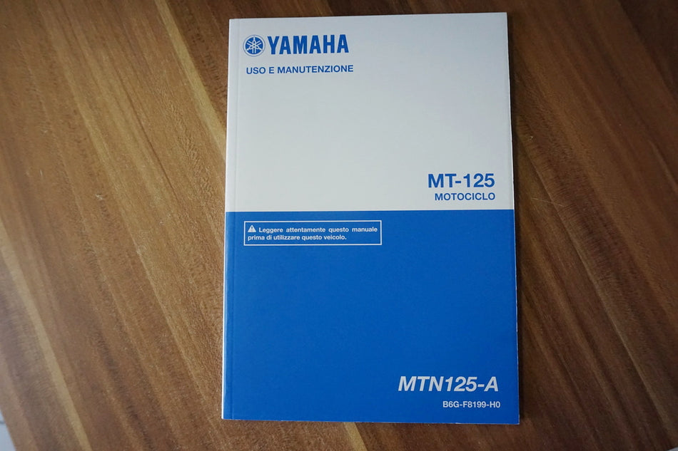 YAMAHA MT 125 A RE39 Owner's Manual Handbook Operating Instructions - Italian