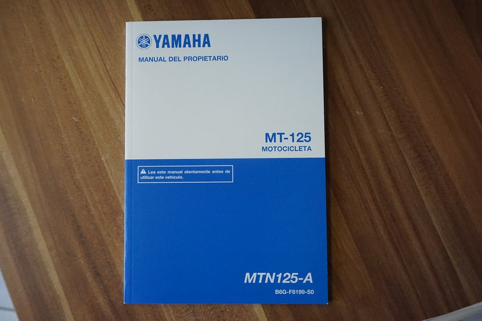 YAMAHA MT 125 A RE39 Owner's Manual Operating Instructions - Spanish