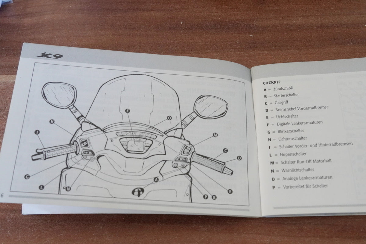 PIAGGIO X9 125 M23 Manual de instrucciones