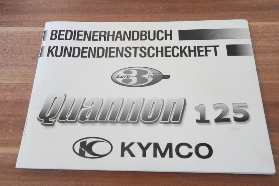 KYMCO QUANNON 125 Manual del operador Manual de instrucciones