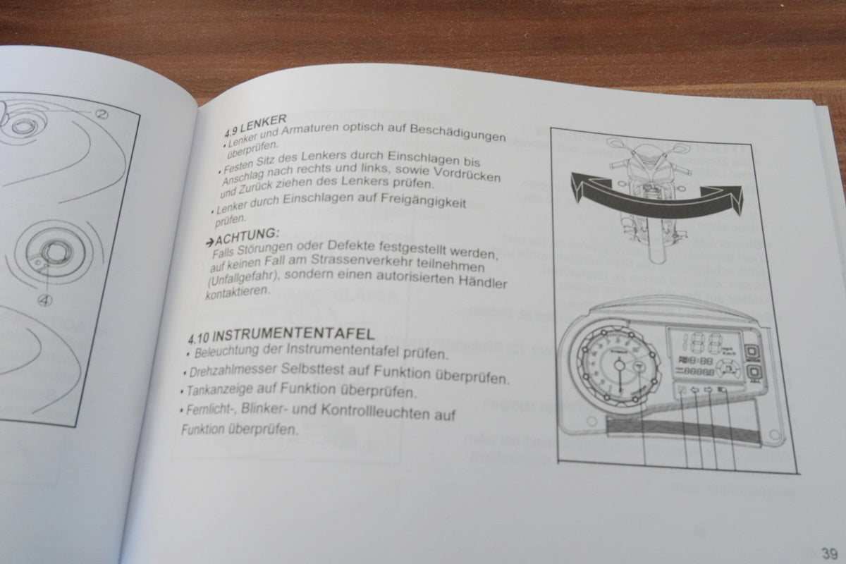 KYMCO QUANNON 125 Manual del operador Manual de instrucciones