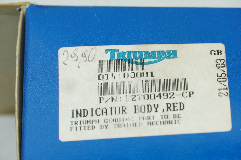 TRIUMPH Trophy 900 Blinkergehäuse Gehäuse Blinker Fassung T2700492-CP NEU