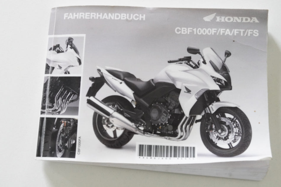 HONDA CBF 1000 FA SC64 Manual del conductor Manual de instrucciones Manual