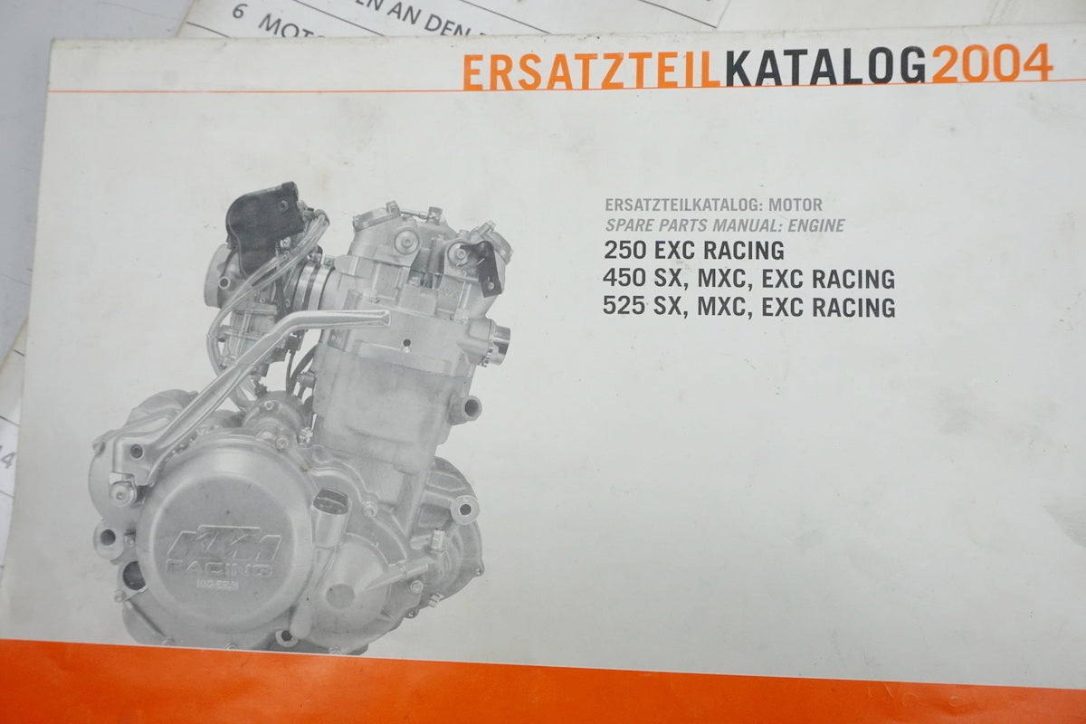 KTM 450 EXC 450 525 SX MXC Reparaturanleitung Motor Bedienungsanleitung