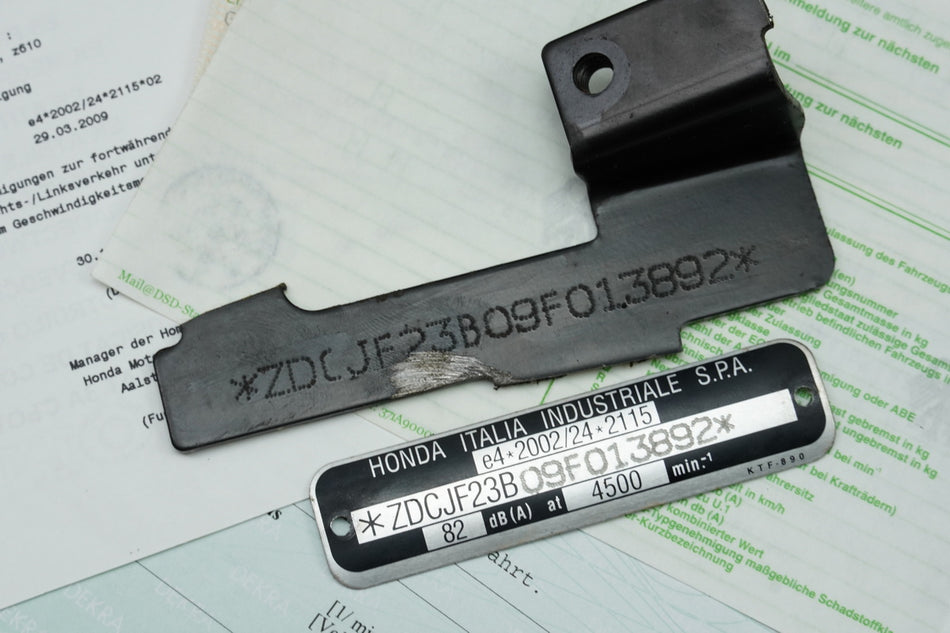 HONDA SH 125 JF23 Rahmenkopf & Papiere Plakette COC Fahrzeugschein - Rahmen