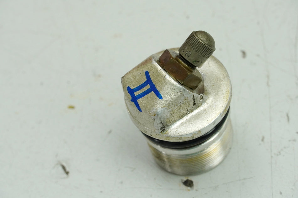 KAWASAKI Z 750 E KZ750E Gabel Verschluß II Schraube Einsteller Stopfen Standrohr