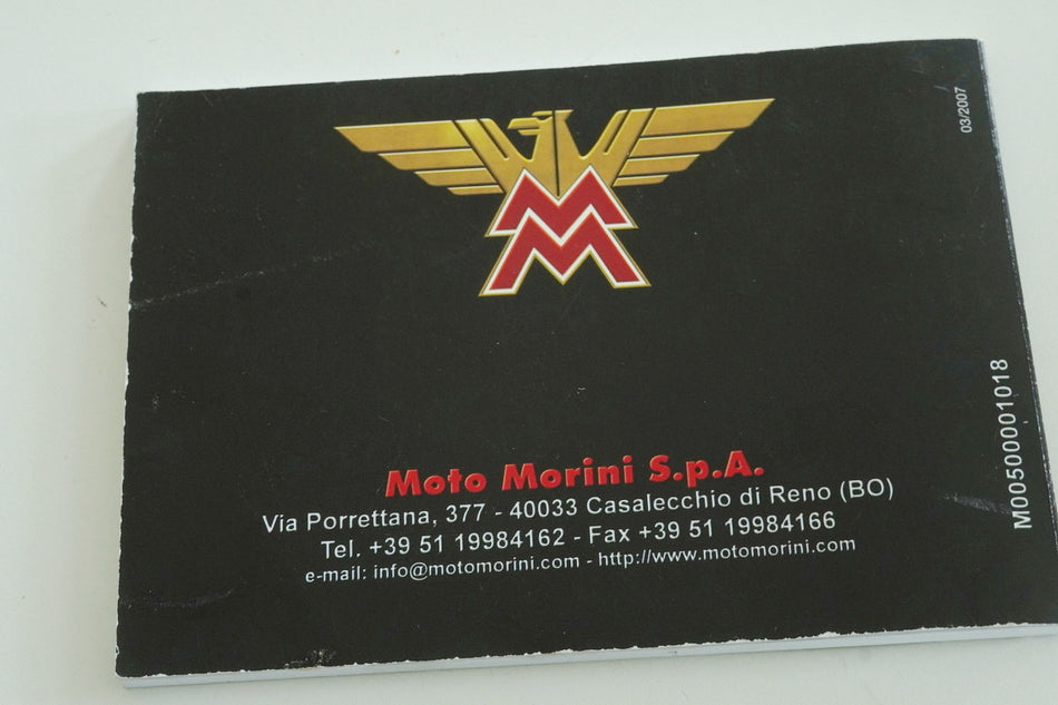 MOTO MORINI CORSARO 1200 Manual de instrucciones Manual de mantenimiento