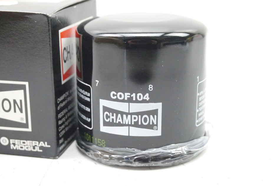 Filtro de aceite Champion COF104 para Honda Kawasaki Suzuki Triumph Yamaha - NUEVO