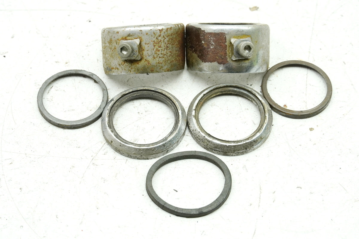 YAMAHA DS7 250 Schelle Klemme Gabelbrücke Gabelholm Chrom Cover Abdeckung Blende