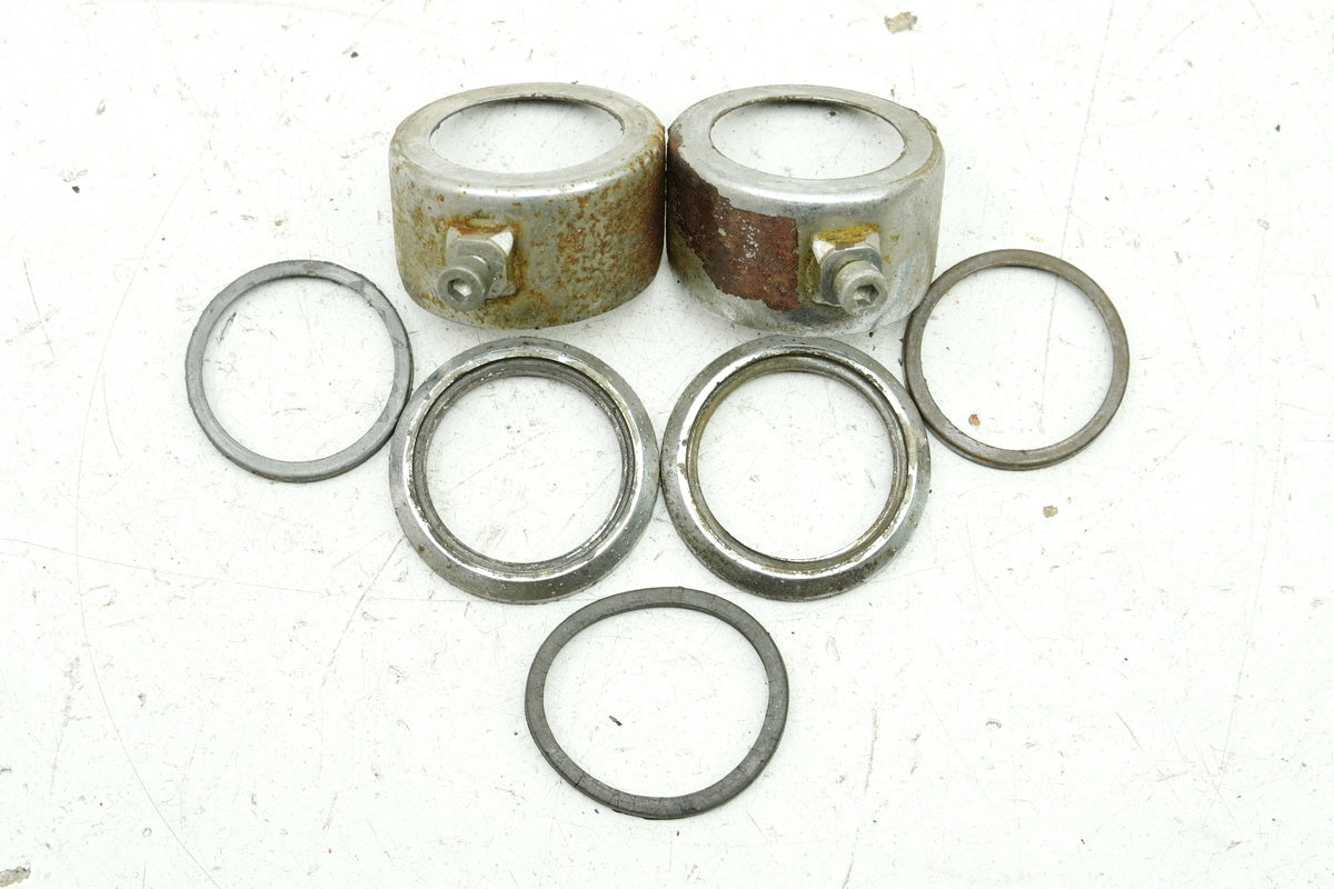 YAMAHA DS7 250 Schelle Klemme Gabelbrücke Gabelholm Chrom Cover Abdeckung Blende