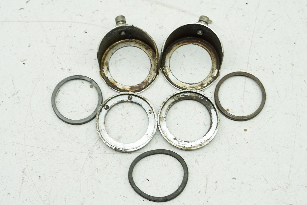 YAMAHA DS7 250 Schelle Klemme Gabelbrücke Gabelholm Chrom Cover Abdeckung Blende