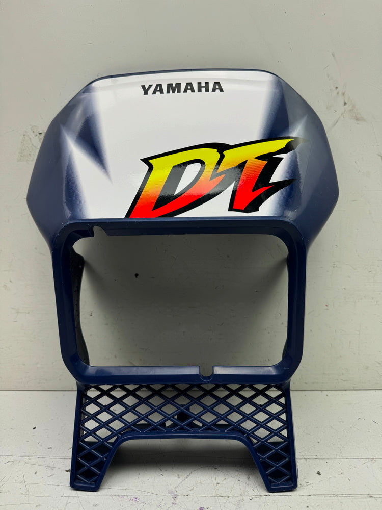 YAMAHA DT 125 4BL Carenado delantero original azul Cúpula Máscara de faro Carenado