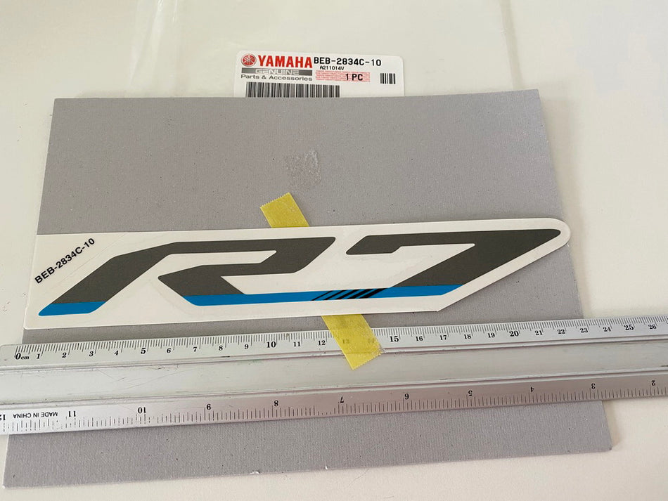 Adhesivo emblema carenado original Yamaha BEB-2834C-10 YZF-R7 - NUEVO