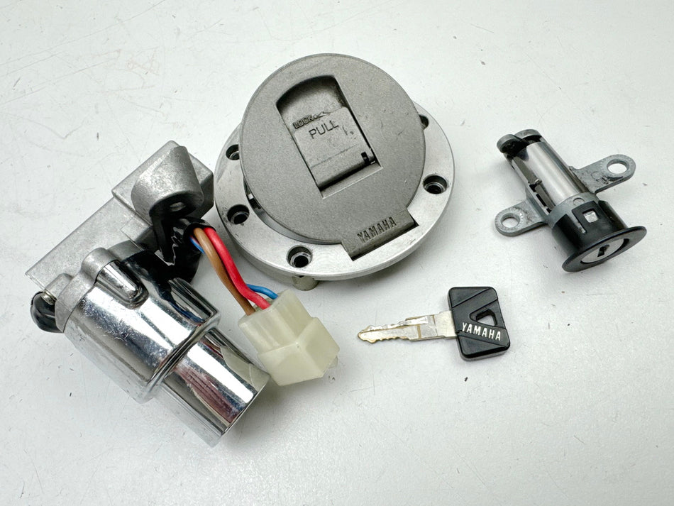 YAMAHA FZX 750 2MU (2JE) Cerradura de encendido original, tapa de gasolina, 1 llave, juego de cerraduras