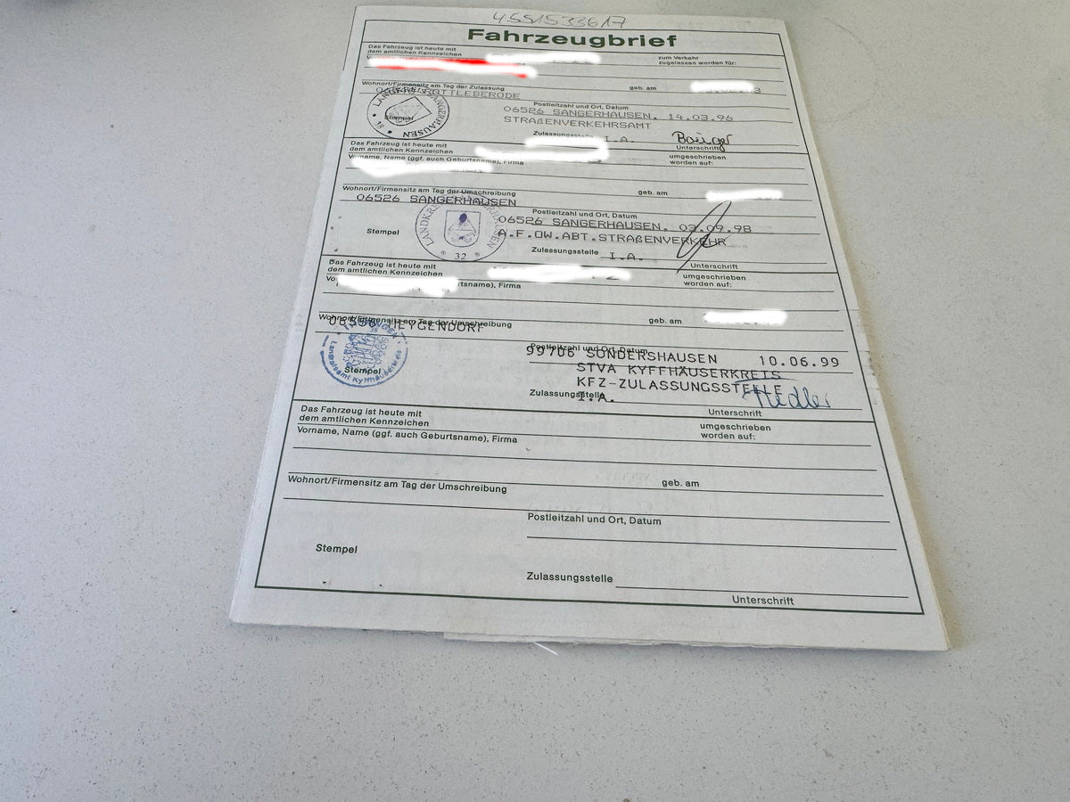 HONDA NX 650 RD08 DOMINATOR Rahmen & Brief Vermessungsprotokoll unfallfrei