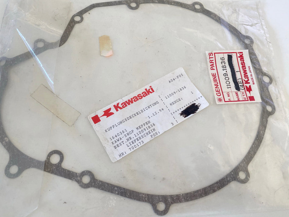 Kawasaki Junta de tapa de embrague original 11009-1836 EN ER GPZ KLE NUEVA