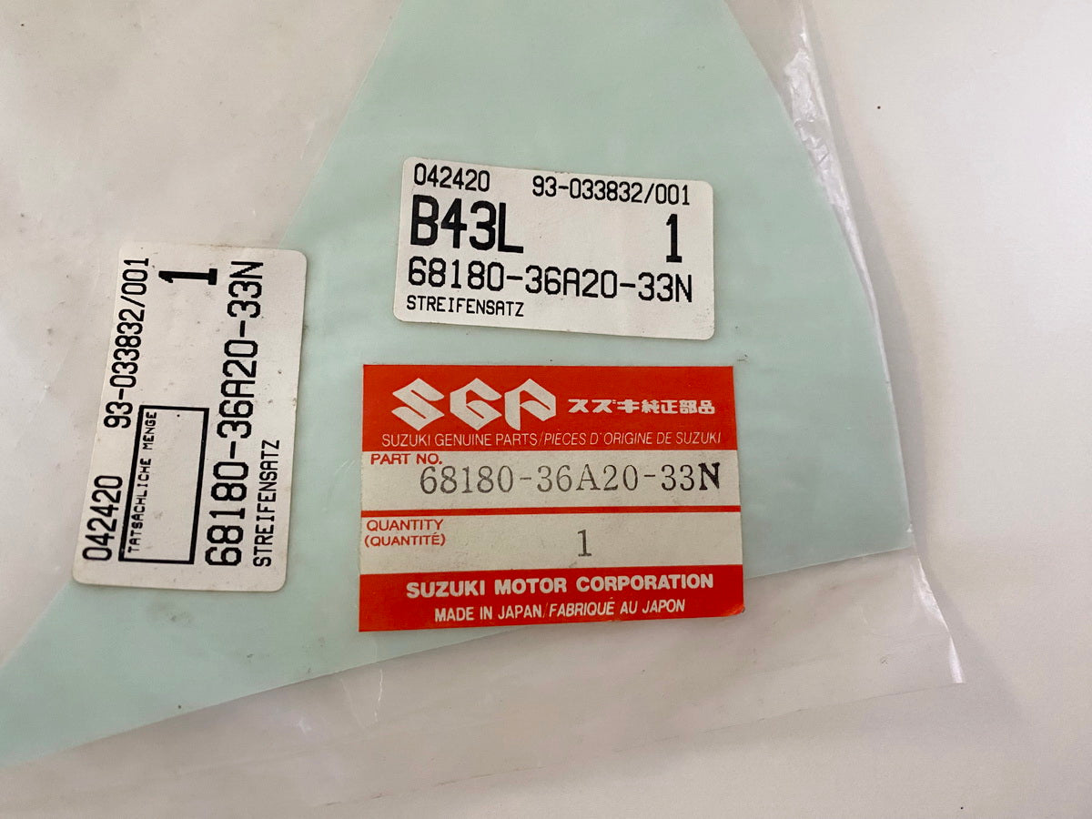 Suzuki Emblema Adhesivo Juego de Rayas original 68180-36A20-33N para RG 80 - NUEVO