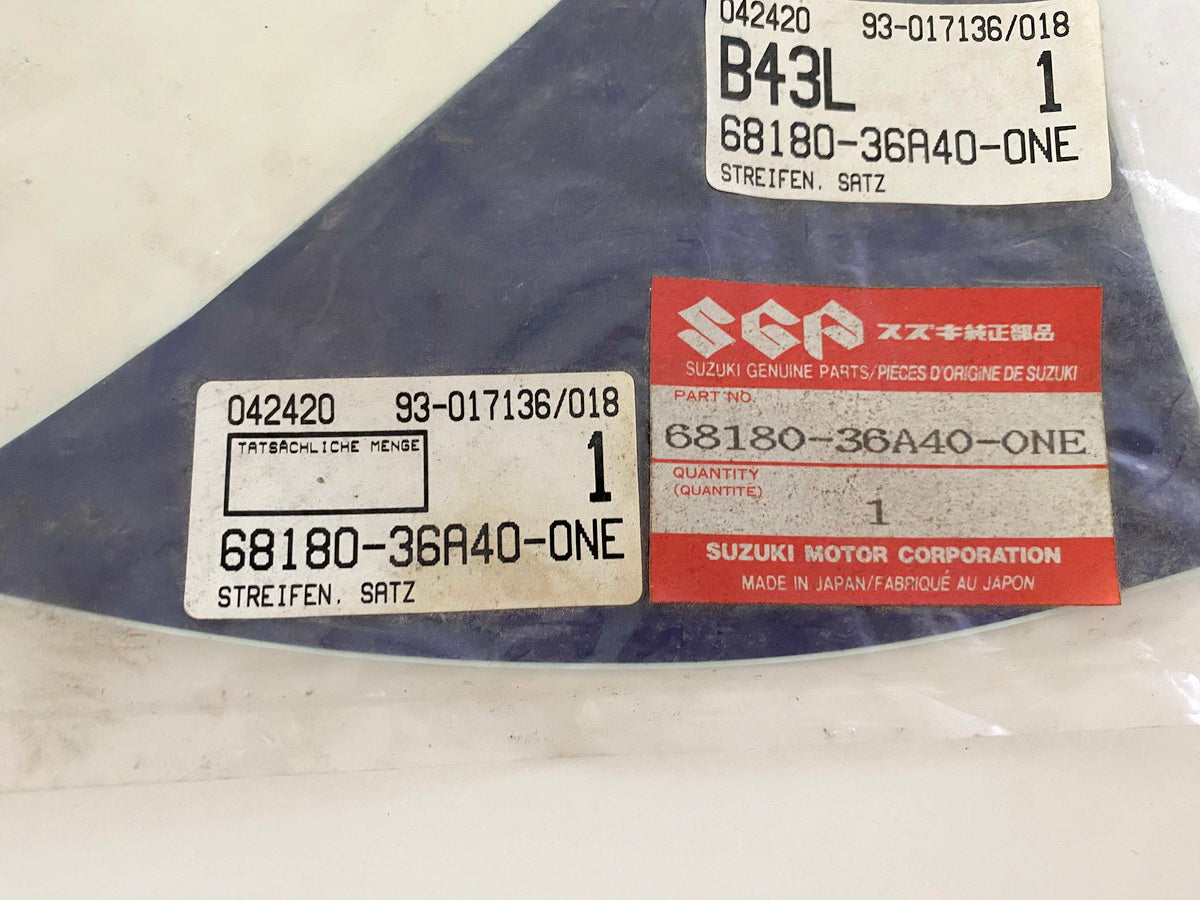 Suzuki Emblema Adhesivo Tiras Juego original 68180-36A40-ONE - RG125 - NUEVO