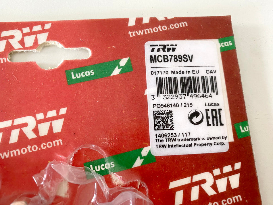 Pastillas de freno originales Lucas TRW MCB 789 SV para Kawasaki - NUEVO