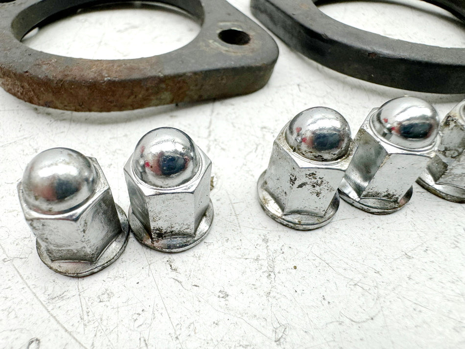 HONDA CBR 600 PC19 PC23 Krümmerkronen Halter Krümmer Muttern Halbmonde Schellen