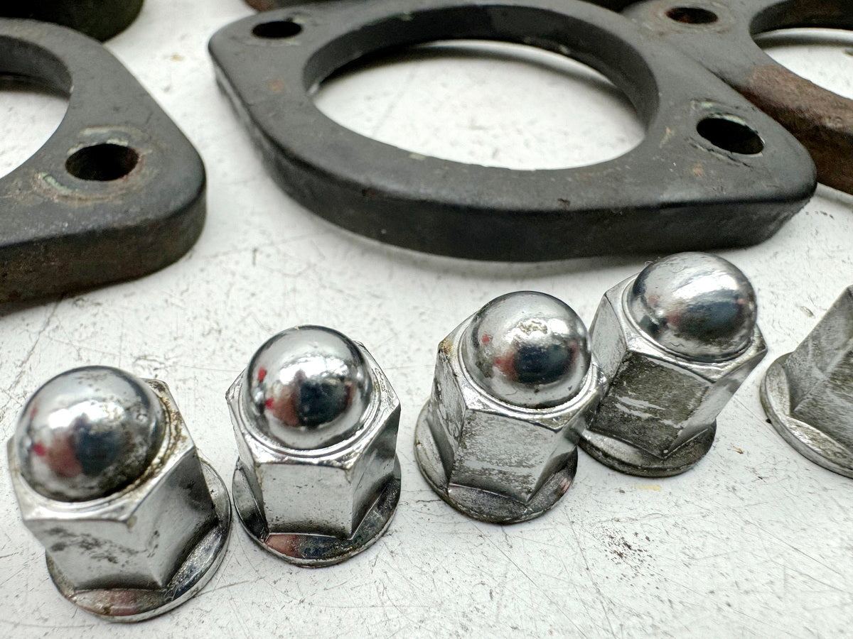 HONDA CBR 600 PC19 PC23 Krümmerkronen Halter Krümmer Muttern Halbmonde Schellen