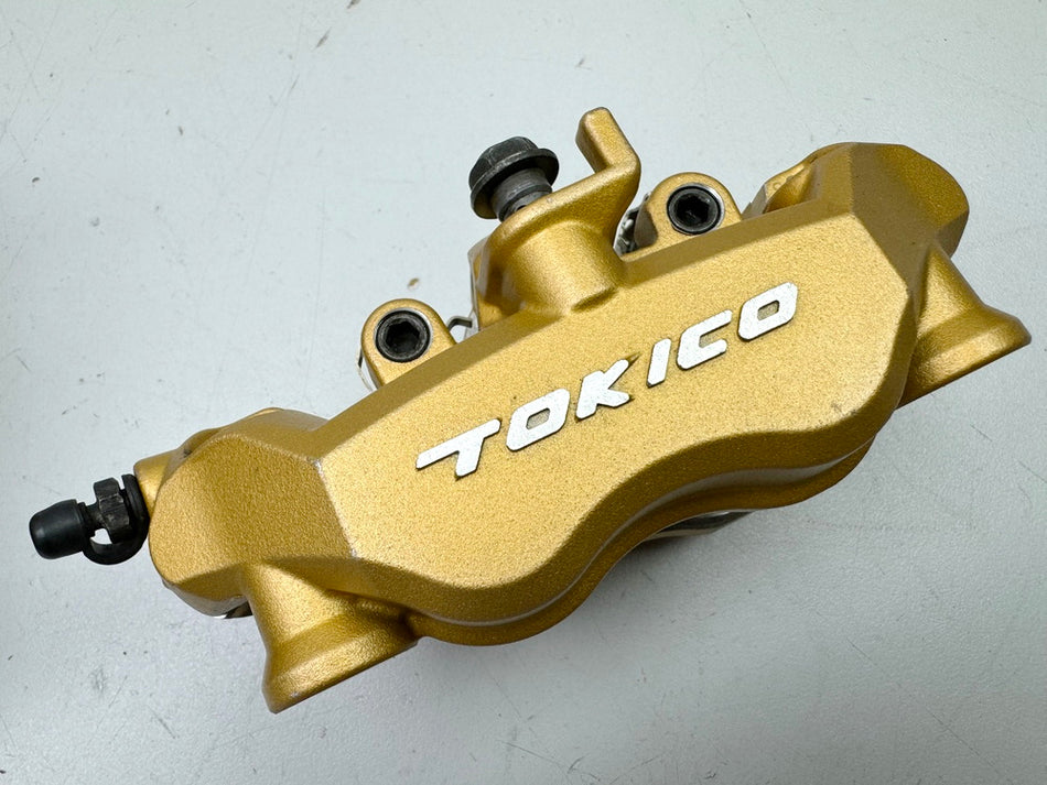 KAWASAKI ZX-6R 636 C Bremssattel vorn Tokico gold Bremszange Bremskolben 05-06