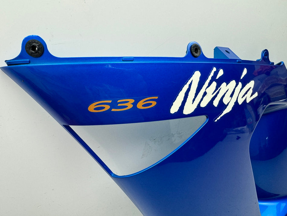 KAWASAKI ZX-6R 636 C Seitenverkleidung links blau Abdeckung Seitenteil 05-06
