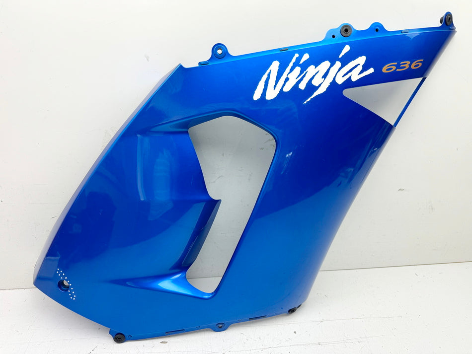 KAWASAKI ZX-6R 636 C Seitenverkleidung rechts blau Abdeckung Seitenteil 05-06