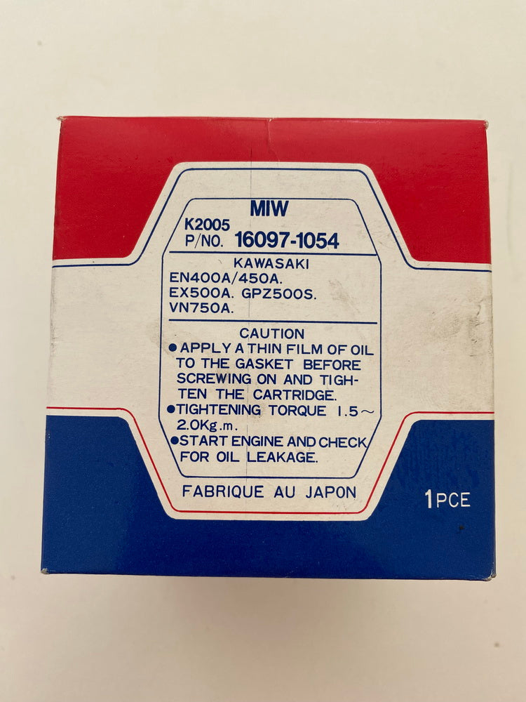 Meiwa MIW Oil Filter K2005 Kawasaki Comparison No. 16097-1054 - NEW