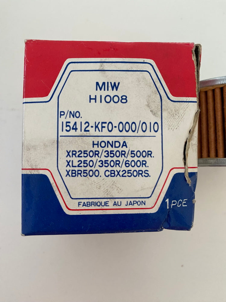 Filtro de aceite Meiwa MIW H1008 Filtro de aceite 15412-KF0-000 /010 Honda CBX XBR XL XR - NUEVO