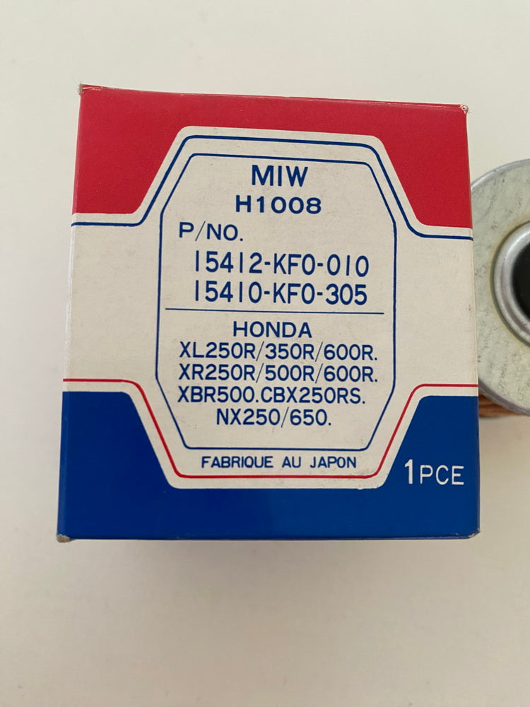 Filtro de aceite Meiwa MIW H1008 para Honda 15412-KF0-010 15410-KF0-305 - NUEVO
