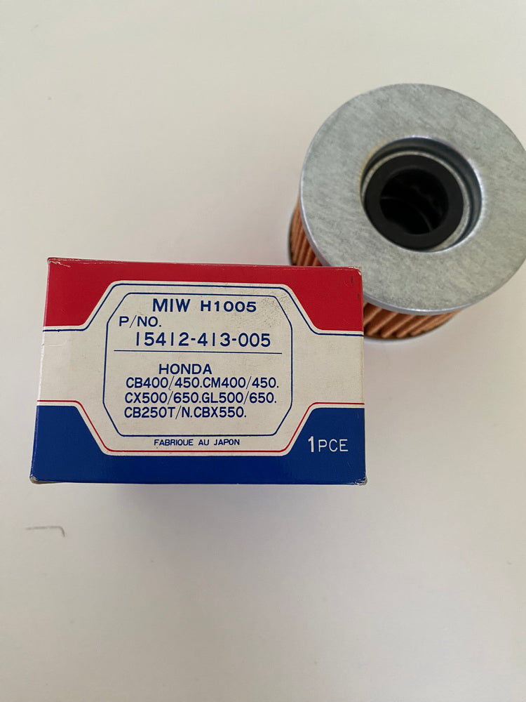 Filtro de aceite Meiwa MIW H1005 Filtro de aceite 15412-413-005 Honda CB CBX CX GL - NUEVO