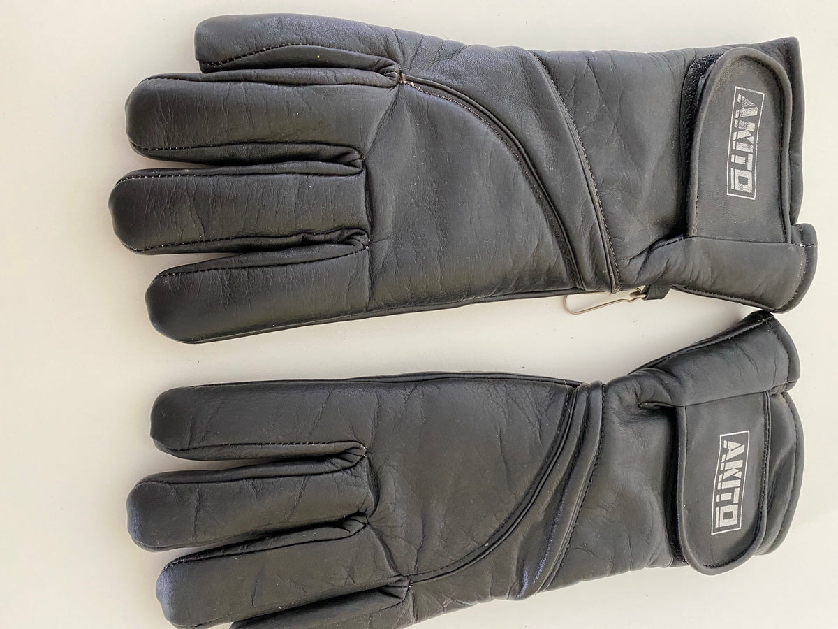 Motorcycle Gloves Gloves Motorcycle Leather black Aktito Size XS - NEW