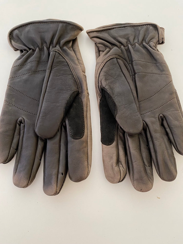 Guantes de motocicleta de cuero Aktito talla L
