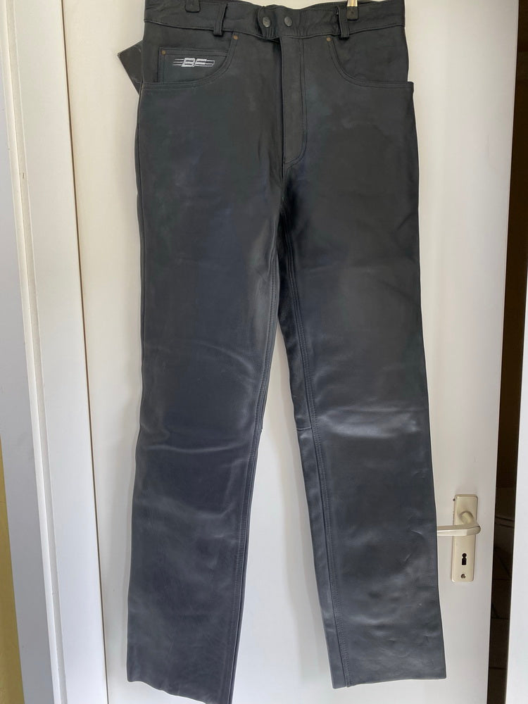 Leather Trousers Motorcycle Biker Trousers BF Fashion Leather black size 48 - NEW