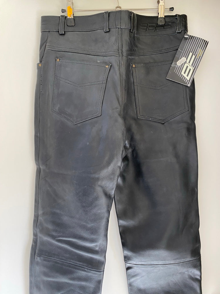 Leather Trousers Motorcycle Biker Trousers BF Fashion Leather black size 48 - NEW
