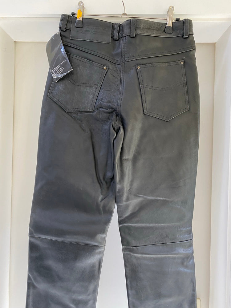 Lederhose Motorrad Bikerhose BF Fashion Leder schwarz Größe 40 - NEU