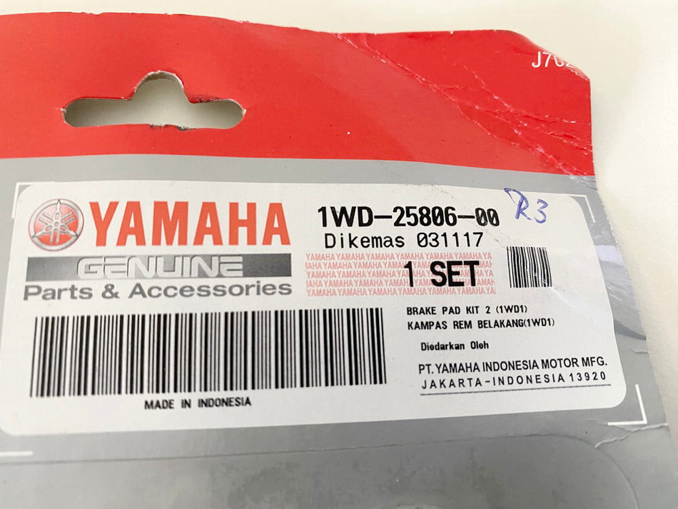 Yamaha Bremsbelag Satz Bremsbeläge hinten original 1WD-25806-00 YZF MT - NEU