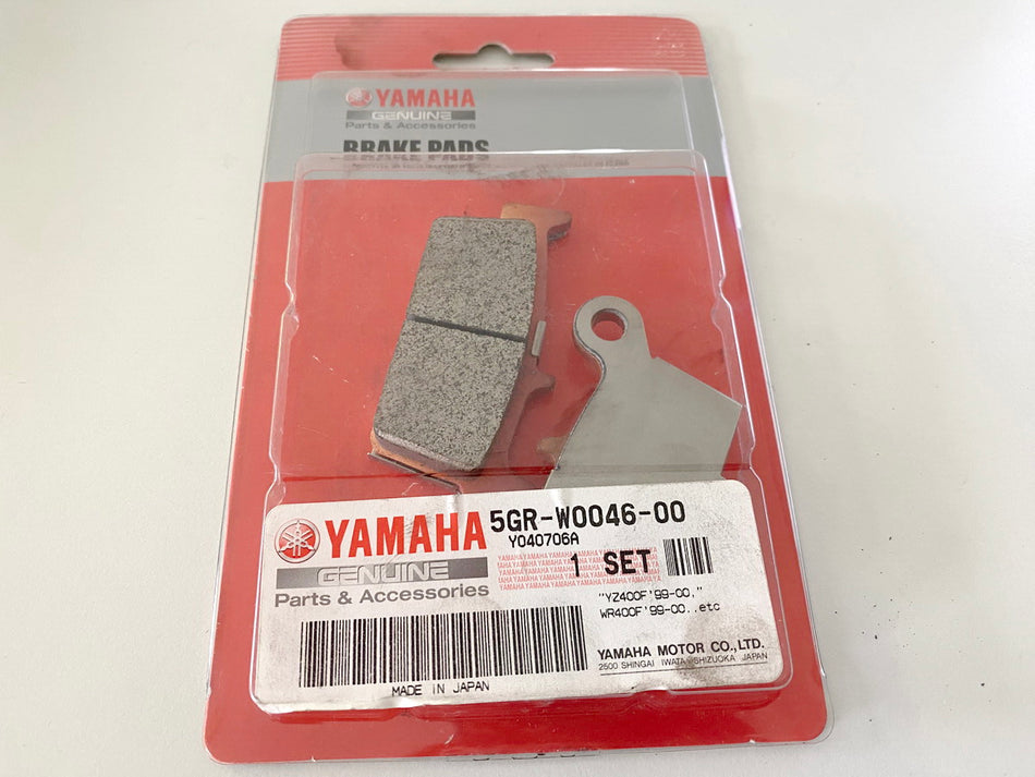 Yamaha Bremsbelag Satz Bremsbeläge hinten original 5GR-W0046-00 YZ WR - NEU