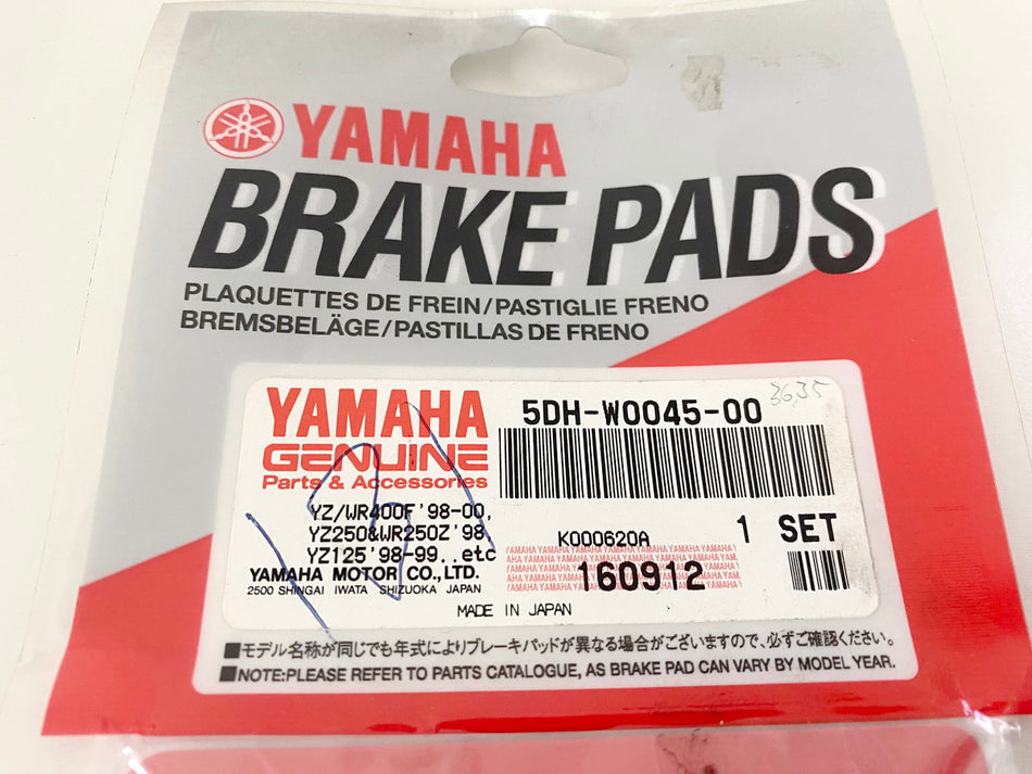 Yamaha Brake Pad Set Front Brake Pads Original 5DH-W0045-00 YZ WR - NEW