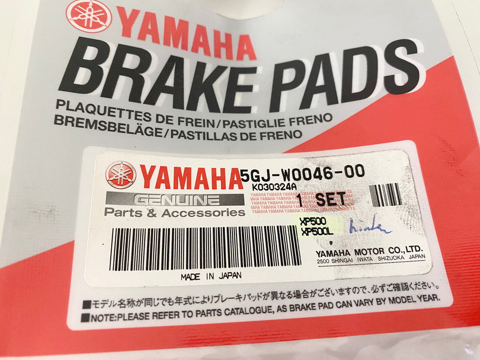 Yamaha Brake Pad Set, Rear Brake Pads, Original 5GJ-W0046-00 TMAX - NEW